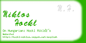 miklos hockl business card